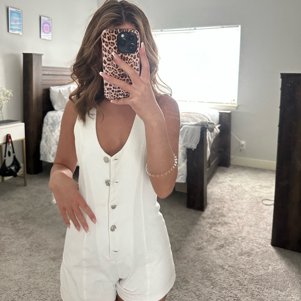 princess poly denim romper